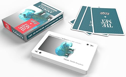 Miniatura 7 de Lingo The MET Animals Playing Cards - Tarjetas educativas con preguntas clave - Juegos de cartas de viaje - Baraja de cartas con temática artística
