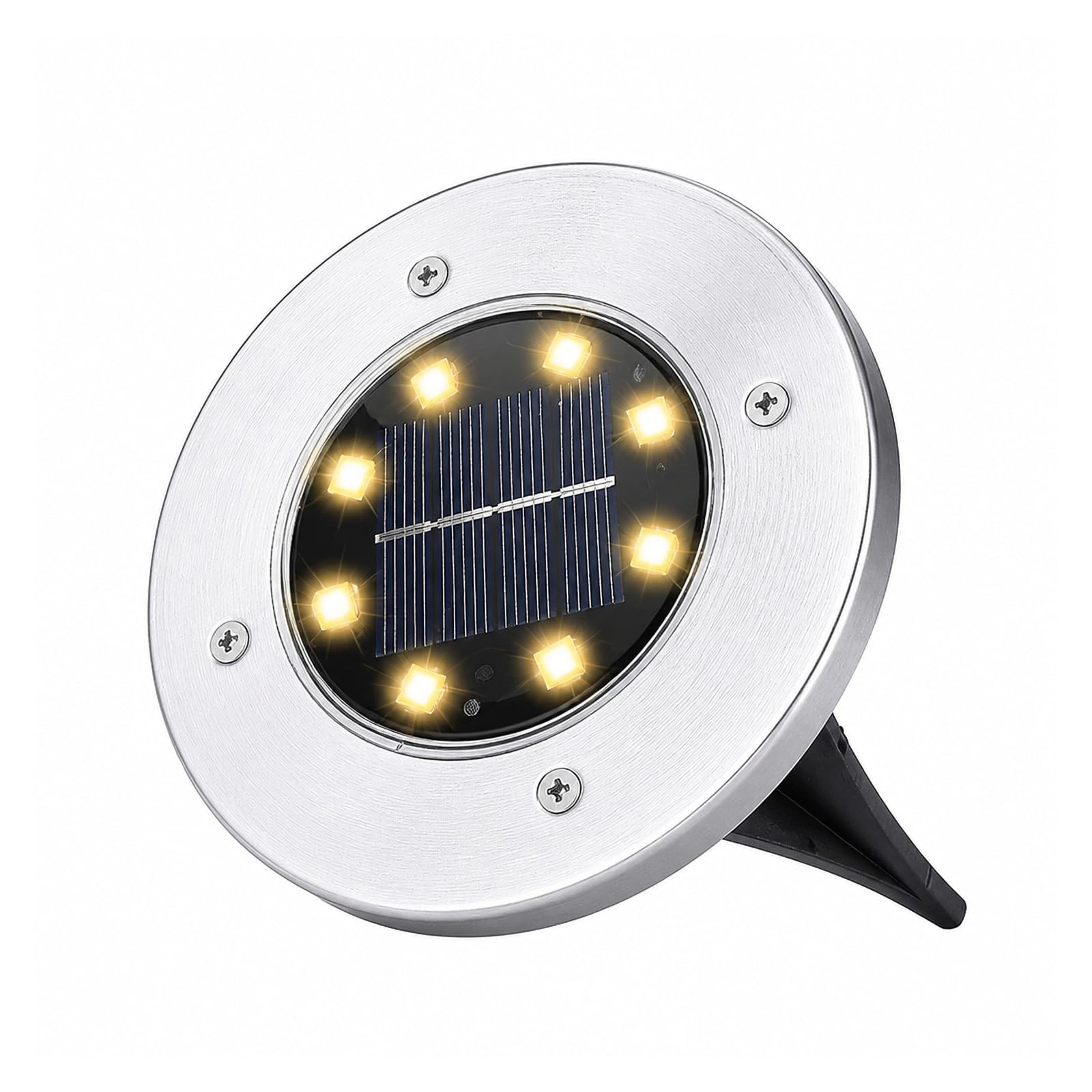 POAHNCU Solar Ground Lights, Solar Ground Lights Outdoor Decoration for Patio Walkway(8led Warm,8pcs)