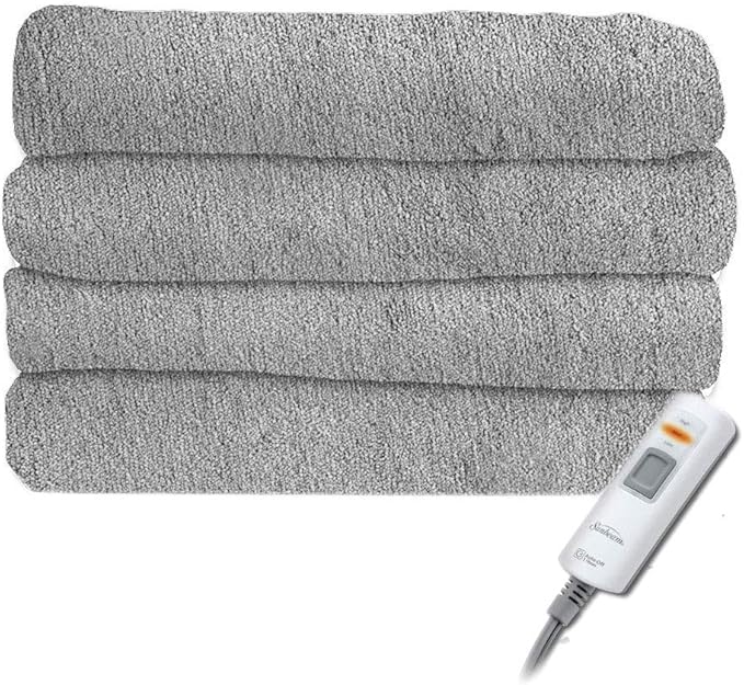 Review Sunbeam Premium Soft Velvet Plush Electric Heated Throw Blanket