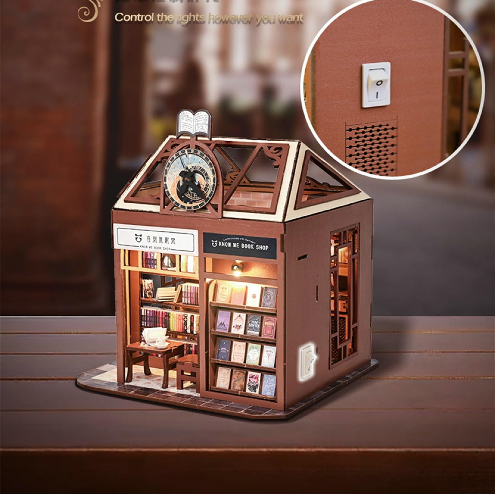 Cuteefun Miniatuur DIY poppenhuis met meubels, 1: 24 doe-het-zelf mini- huismodel met meubels en gereedschap, handgemaakt voor volwassenen, verjaardag, Valentijnsdag, Vaderdag, kerstcadeau