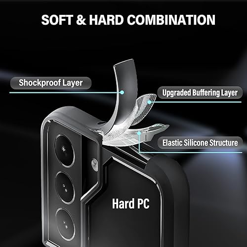 Miniatura 7 de Mornex Funda compatible con Samsung Galaxy S22, carcasa protectora de TPU mate con parte trasera dura para Samsung Galaxy S22 5G de 6.1 pulgadas,