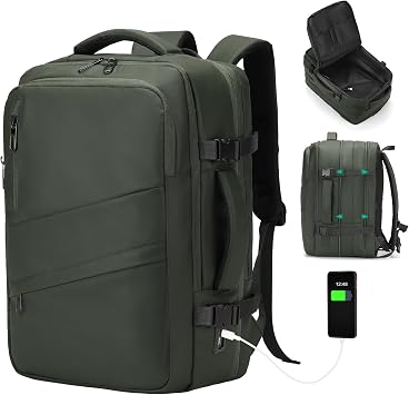 Travel Backpack,Expandable Carry on Daypack Personal Item Bag