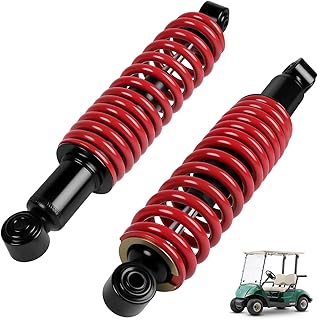 Yamaha Golf Cart Shocks Rear Heavy Duty Absorber with Springs for Yamaha Gas and Electric G29 Drive, G22, G20, G19, G16 and G14 Golf Cart Models OEM JN4-F2210-00-00, JN3-F2210-00 (Red)