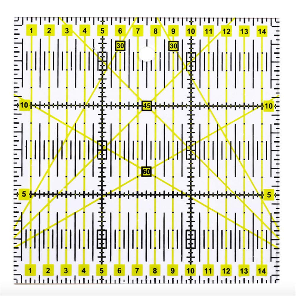 Règle De Quilting Acrylique 8 Pouces – Pour Couper Cercles Et Arcs, Marquages Verts Visibles - 10