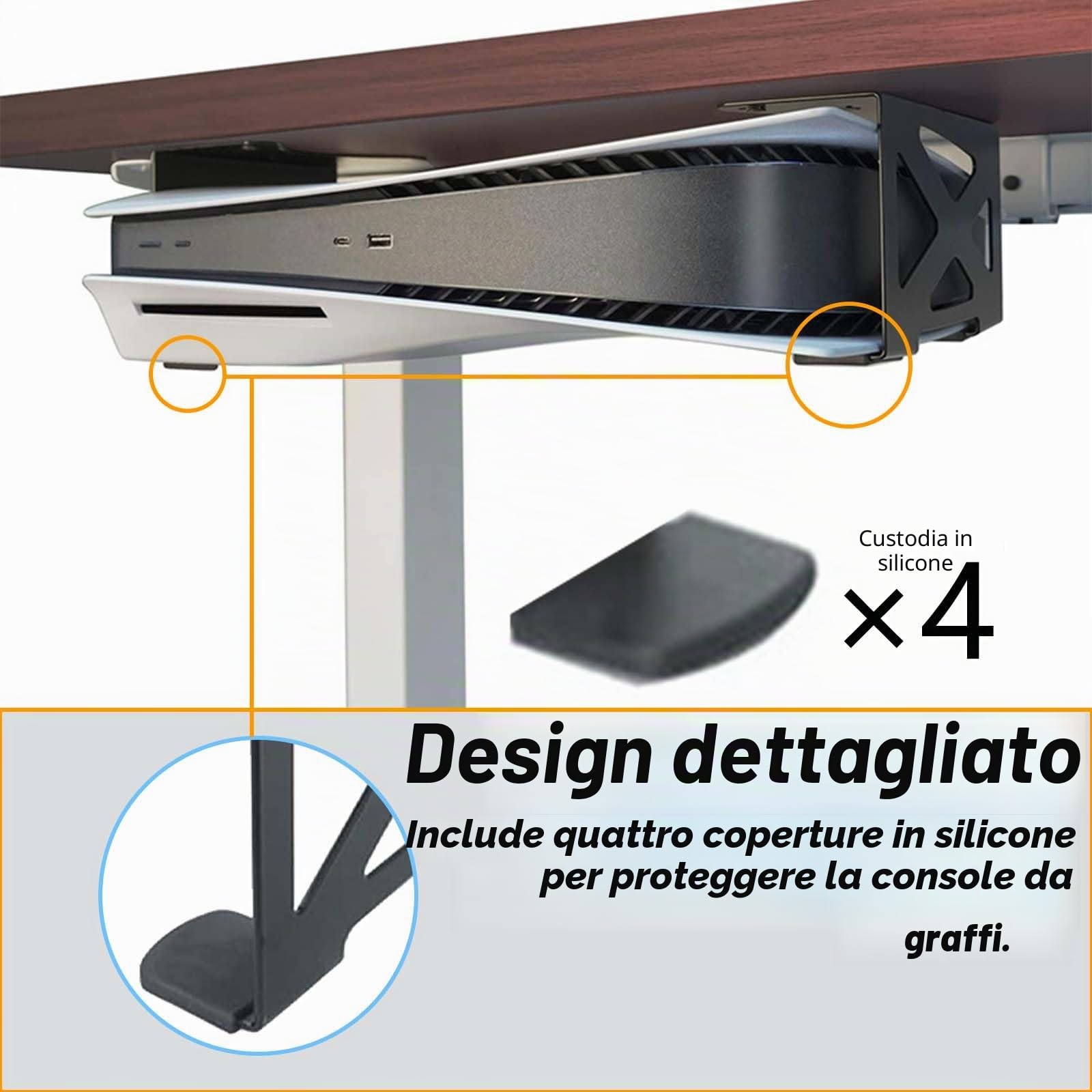 Supporto da scrivania per controller PS5, supporto da tavolo per PS5, supporto da parete compatibile per PS5/Slim facile installazione da attaccare