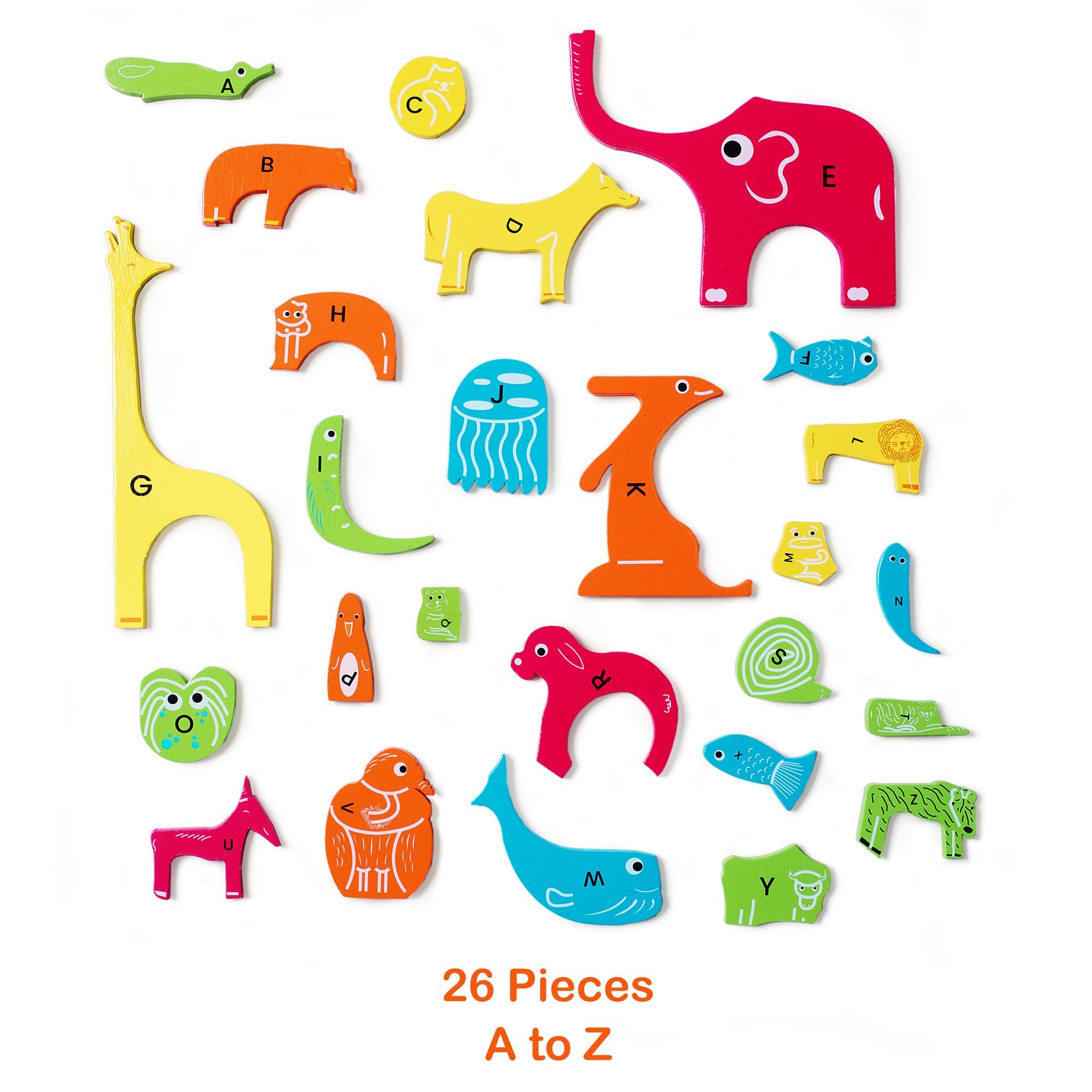Amazon.co.jp: Moose + Fox Wood Puzzles for Kids Ages 4-6, Durable