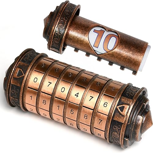 Cryptex Da Vinci Code Numérico, caja de rompecabezas de dinero para regalo en efectivo con compartimentos secretos ocultos, cumpleaños, Navidad,