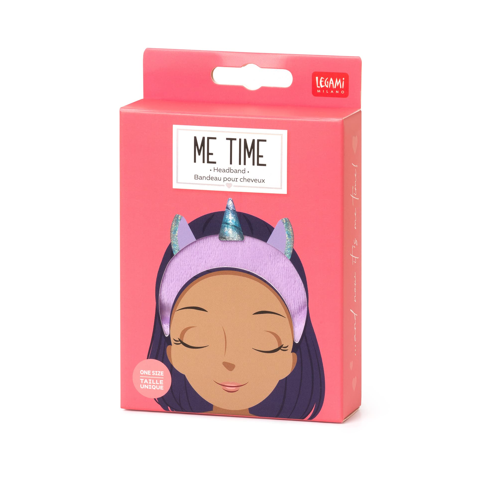 Legami - Hair Band, Me Time, 24.5x11 cm, Polyester, Unicorn Theme, Collect Hair for Make-up, Make Up Facial, Soft Headband - Image 4