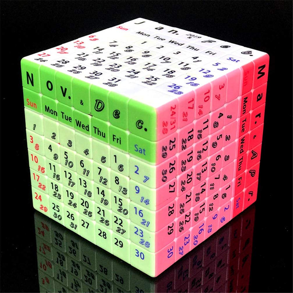 Amazon | マジックキューブ7X7x7カレンダー柄簡単な少年少女の子供の