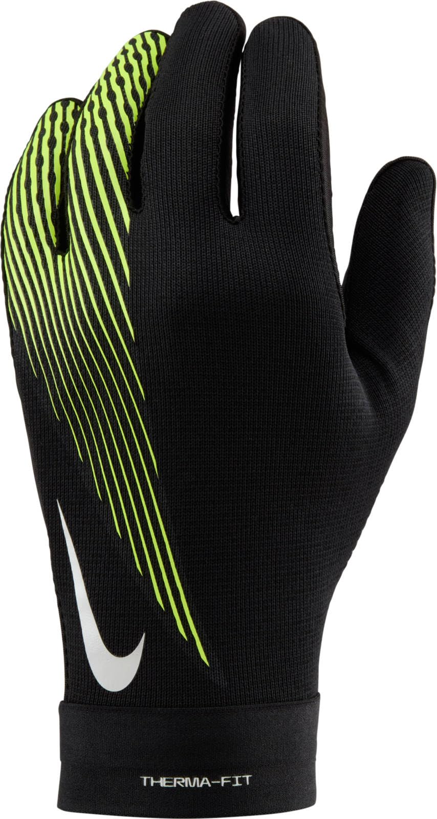 NIKE Academy HF0546-013 Therma-Fit Gants de Football Noir/Jaune Taille S