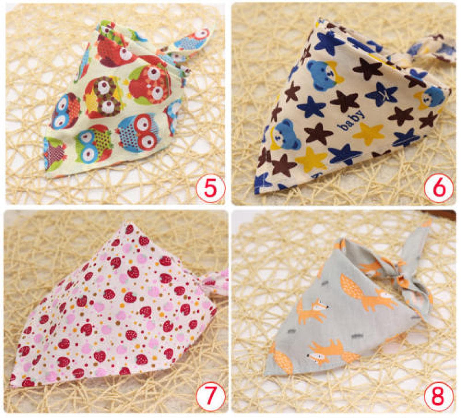 Bandany dla psów pies bandana zwierzę ślina ręcznik śliniaki szalik dla zwierząt bawełniana regulowana chusta dla szczeniaka akcesoria dla psów 50 szt