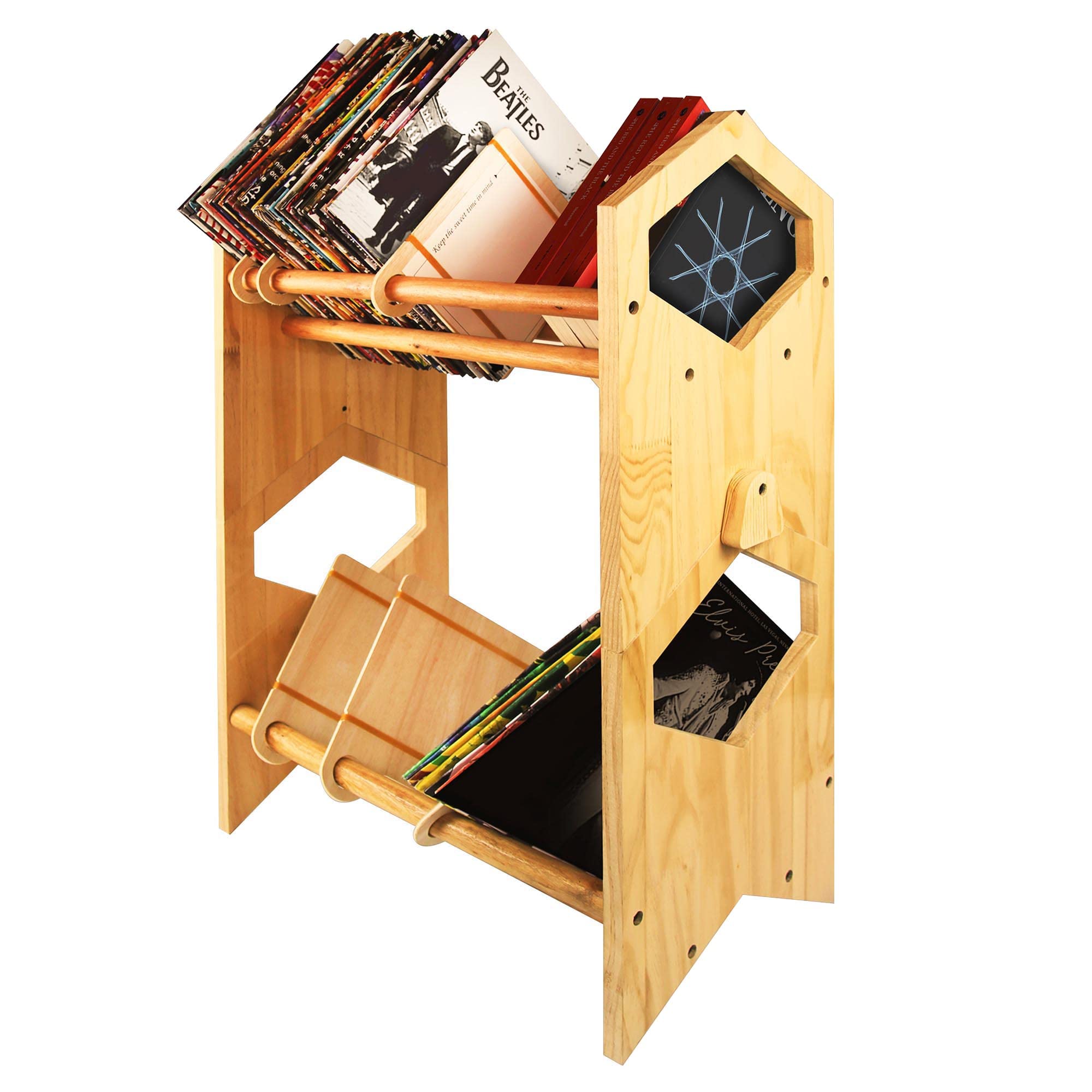 Buy Vinyl Record Storage,Wooden Vinyl Record Holder for Albums,Album