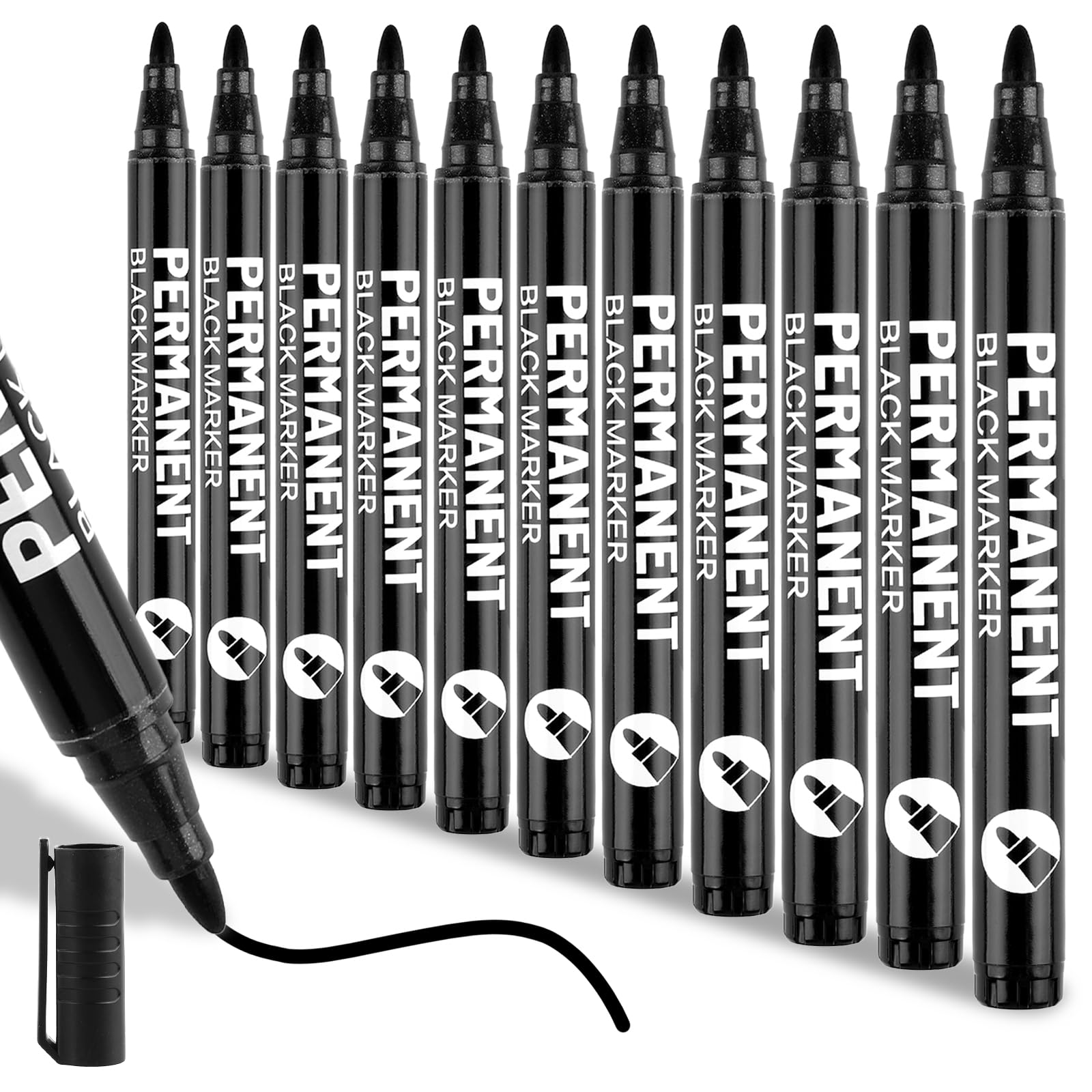 WINKIO 12PCS Acrylstifte(Schwarz/Weiß)