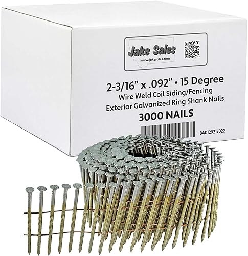 Vista 6 de Bobina de soldadura de alambre de 15 grados de 2 pulgadas x 0.092 pulgadas - Collated - Clavos de revestimiento y cercado - Galvanizado en caliente