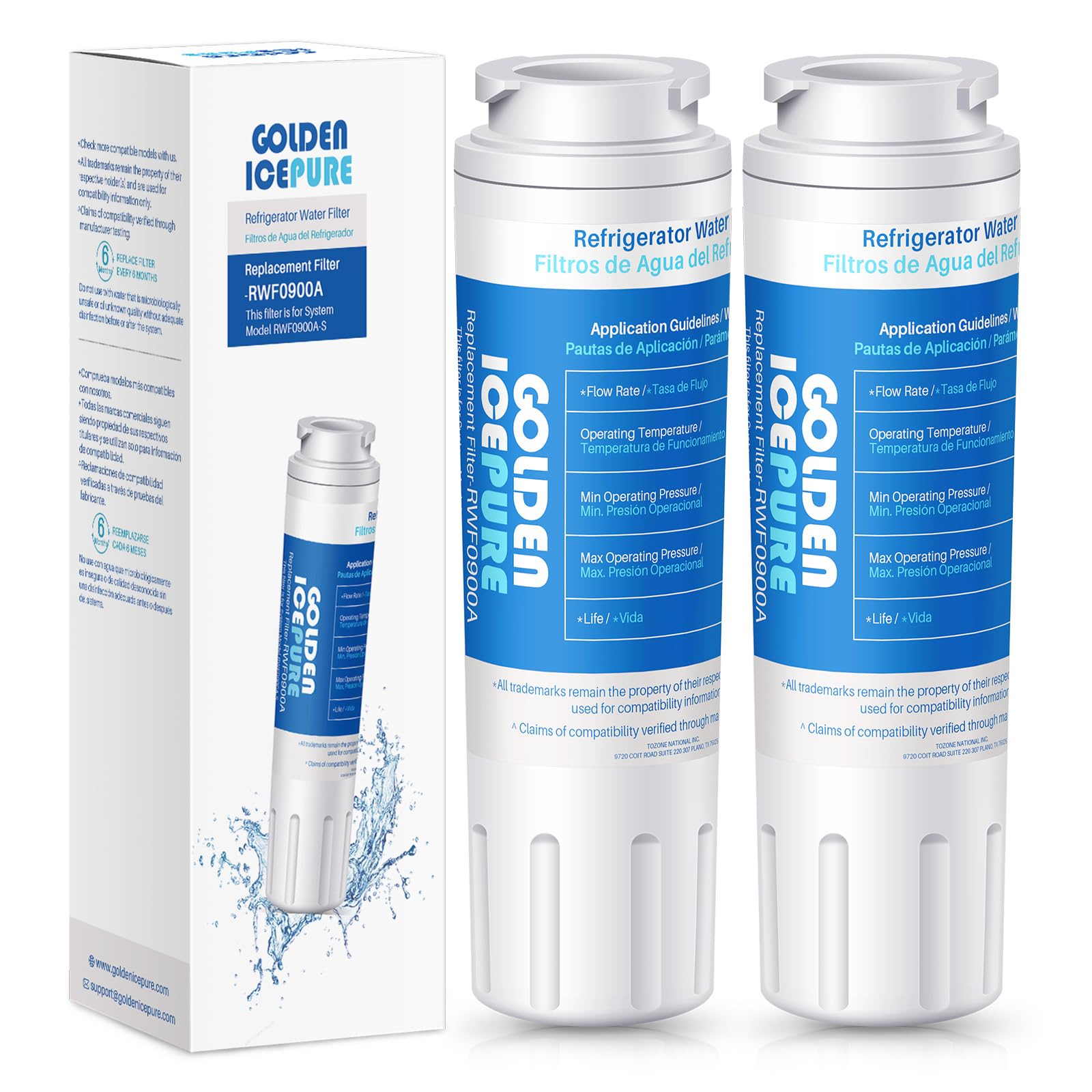2 confezione GE Mswf, MSWF3PK, Mswfds, PC46783, PS1559689, WR02 x 12345, WR02 x 12801 replacement Water Filter