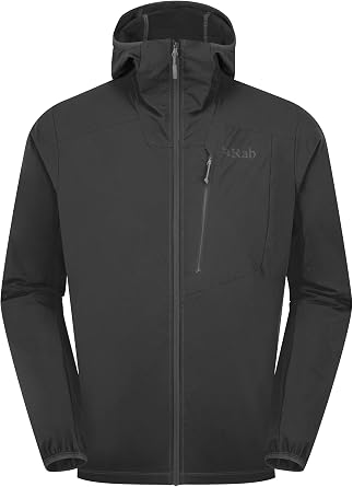 Rab Mens Borealis Alpine Hoody Jacket - Lightweight Water-Repellent Softshell Coat for Hiking & Climbing