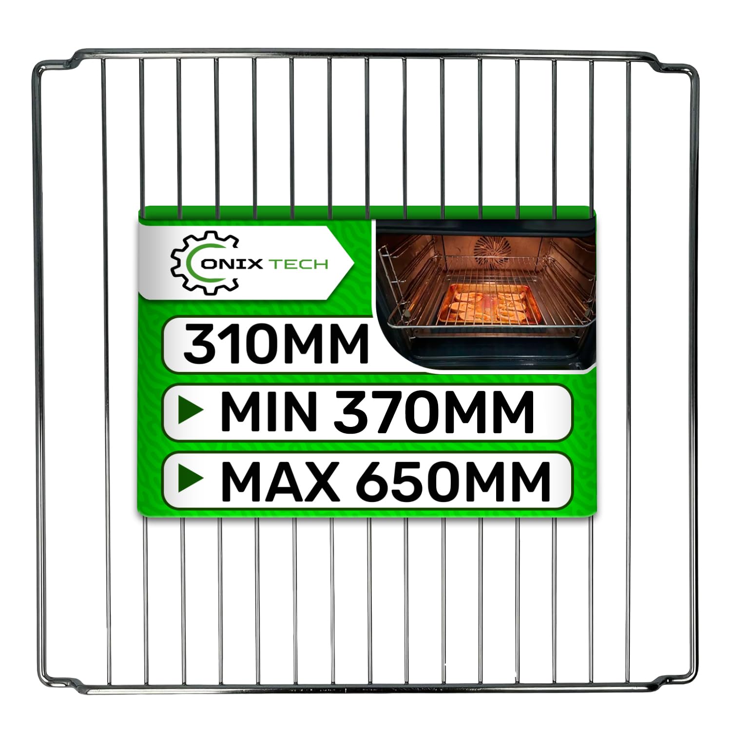 Grille Four Universelle Réglable ou Réfrigérateur d'une Longueur Minimale de 370 mm d'une Longueur Maximale de 650 mm et d'une Largeur de 310 mm - Garantie de 5 Ans - ONIX TECH
