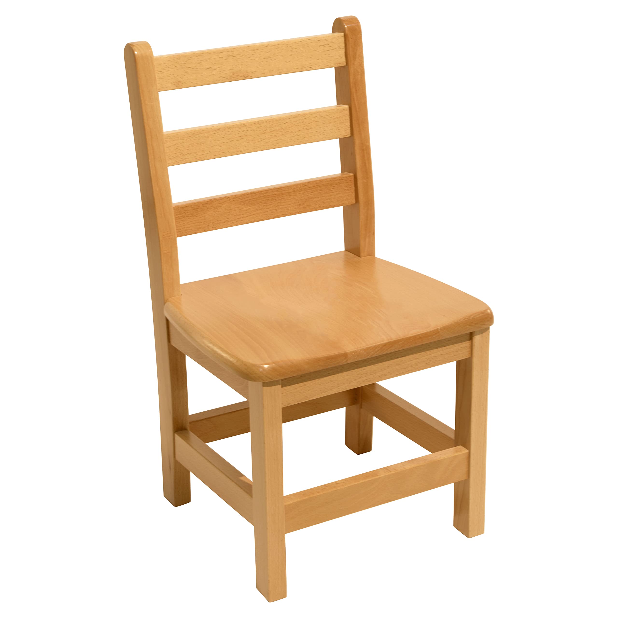 RRI Goods Kids Wooden Chair Set, Fully Assembled Youth Ladderback Wood Chairs for Children, 16