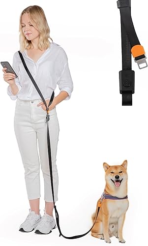 SVD.PET Correa de perro 4 en 1 manos libres, versátil correa cruzada para perro con hebilla de fácil liberación, cintura ajustable para caminar,