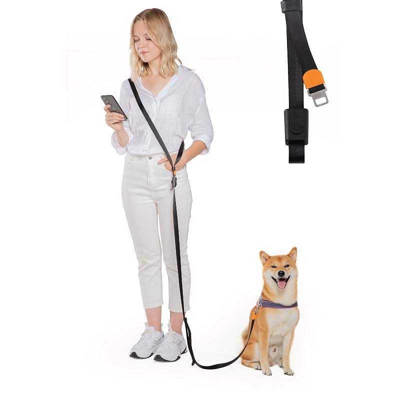 Guia Mãos Livres 4 em 1 para Cães em Nylon com Fivela de Liberação Rápida SVD.PET Black