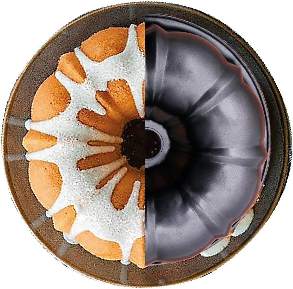 10 inch Bundte Cake Pan Nonstick with 12in Cake Carrier for Easy Transportation - Premium Fluted Cake Pans For Oven, Cake Mold, Moldes para Gelatinas - Image 8