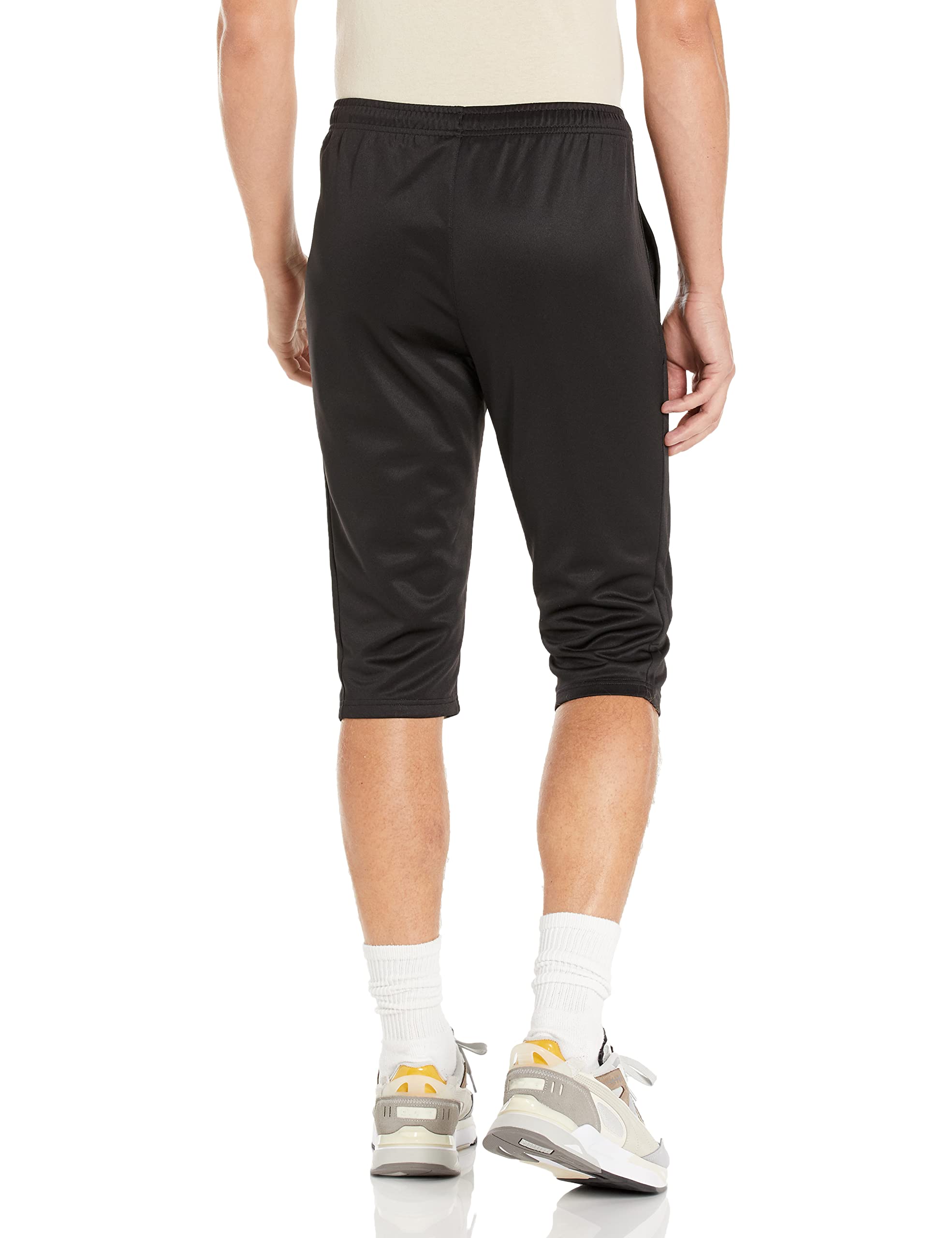 PUMA Men's Standard Borussia Dortmund Training 3/4 Pants, Black-Cyber Yellow, Small