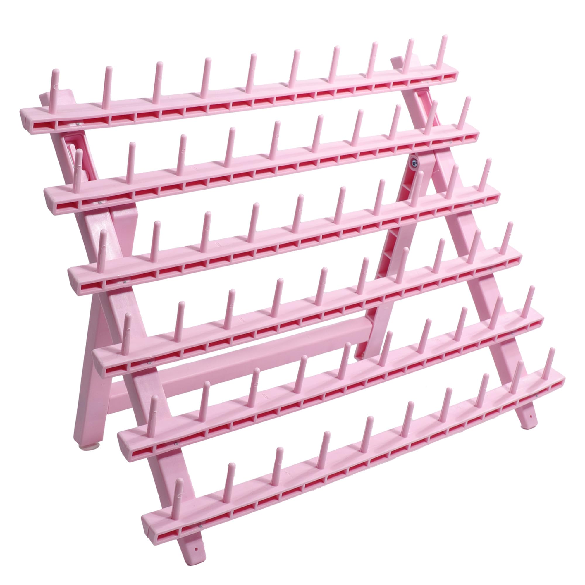 Laflare® Braid Rack 60 Spools, PP Braiding Hair Stand, Thread Rack, Sewing Organizer, Quilting, Embroidery - Versatile Extension Holder (Pink)