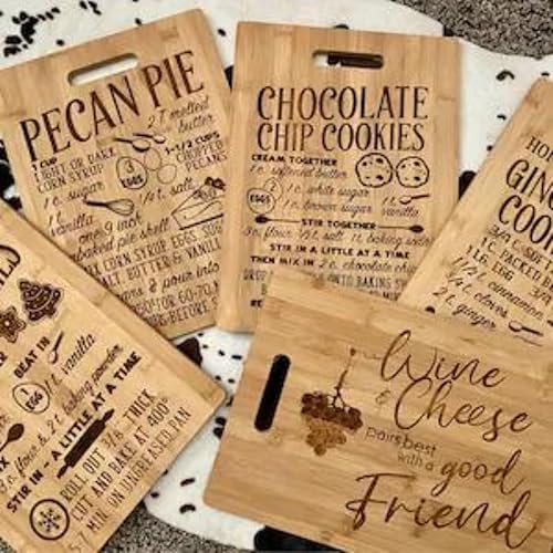 Miniatura 8 de Juego de 12 tablas de cortar de bambú al por mayor a granel, finas bandejas de madera en blanco de 12 x 9 pulgadas para aperitivos, queso,