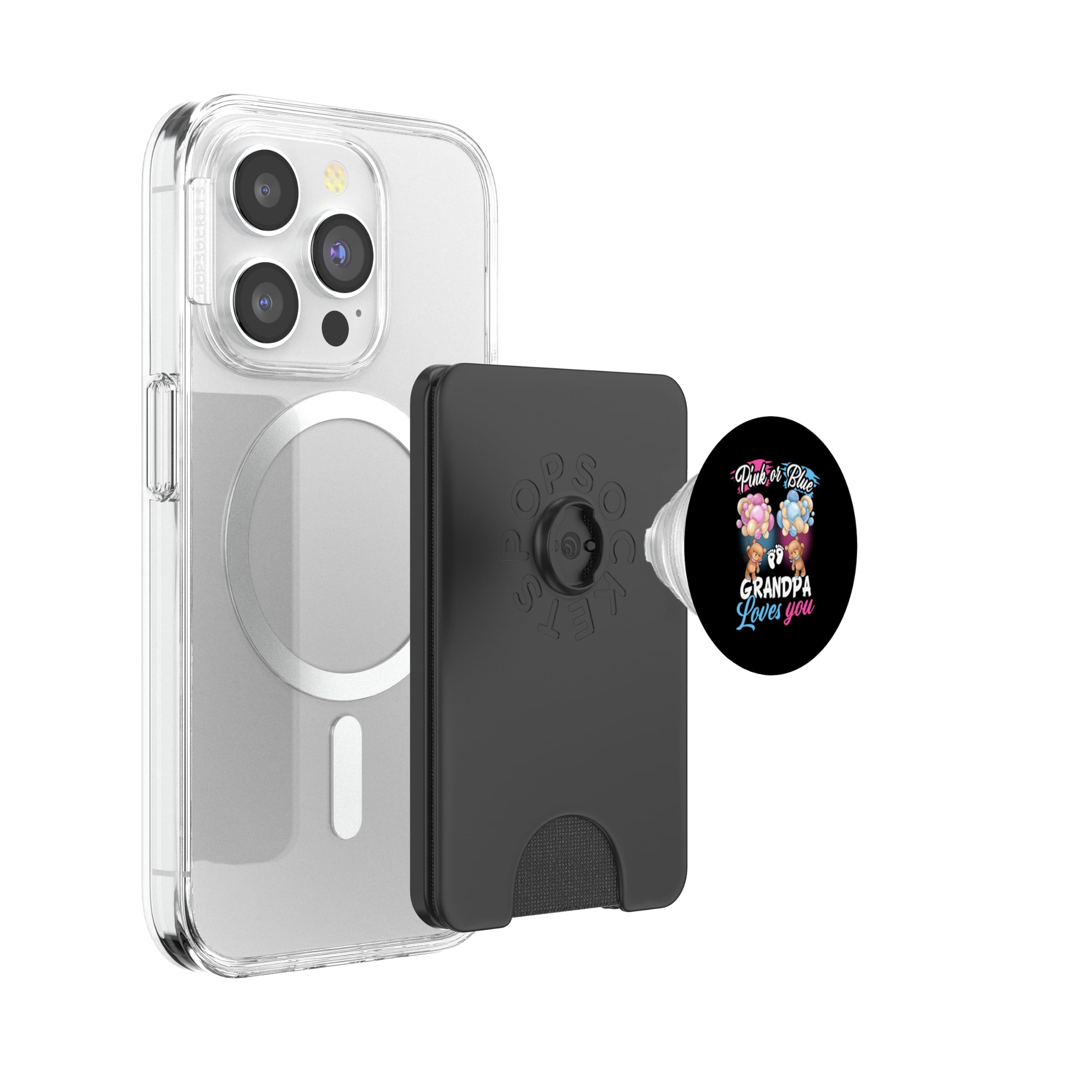 Osos Rosa O Azul El Abuelo Te Ama Revelación De Género PopSockets PopWallet para MagSafe