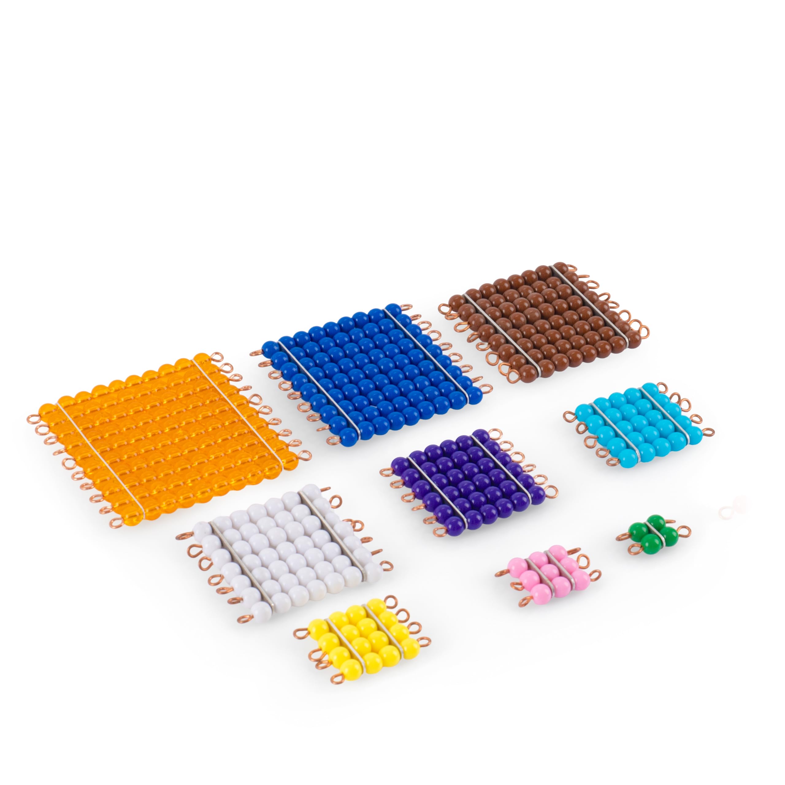 Montessori materiali matematici, giocattolo educativo in legno per numeri e calcoli, scuola materna e elementare, scuola domestica e aule a partire dai 3 anni (quadrati di perle colorate