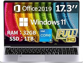 高性能ノートPC/Pro-x12 / 大画面 / 17.3型フルHD / 10キー Win11 Pro/MS Office H&B 2019 / Core i5-12450H / WEBカメラ/ワジュン/Wi-Fi 6.0対応 / Bluetooth内蔵/HDMI/Type-C / 32GB / 1TB SSD