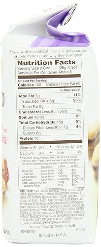 Vista 54 de Pepperidge Farm, Milano, galletas, chocolate negro, 22.5 onzas, paquete múltiple, tina, paquetes de 2, total de 30