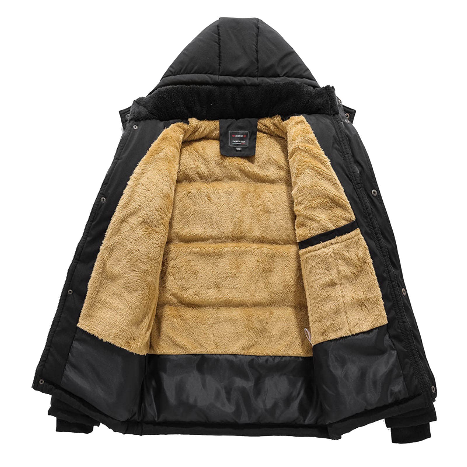 Giubbino Uomo Inverno, Piumino Invernale Uomo Giubbino con Cappuccio Casual Jacket Taglie Forti Giacconi Invernali Elegante Lavoro Antivento Pesante Trekking Cappotto Giacca Giacca Militare Uomo