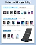 NANAMI 30W Max Wireless Charger, Fast Charging Stand with USB-A Port for iPhone 17 Pro Max/16/15/14/13/12/11/XR/XS, Phone Charger for Samsung Galaxy S26/S25 Ultra/S24/S23/S22/S21 (with PD Adapter)
