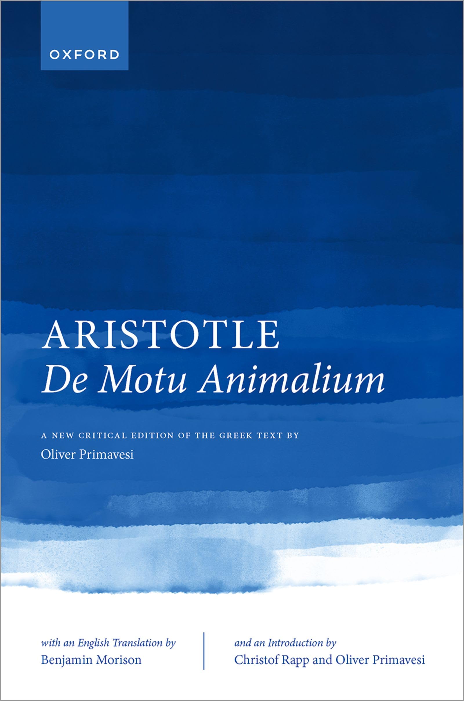 Oxford University Press Aristotle, De Motu Animalium Text and Translation