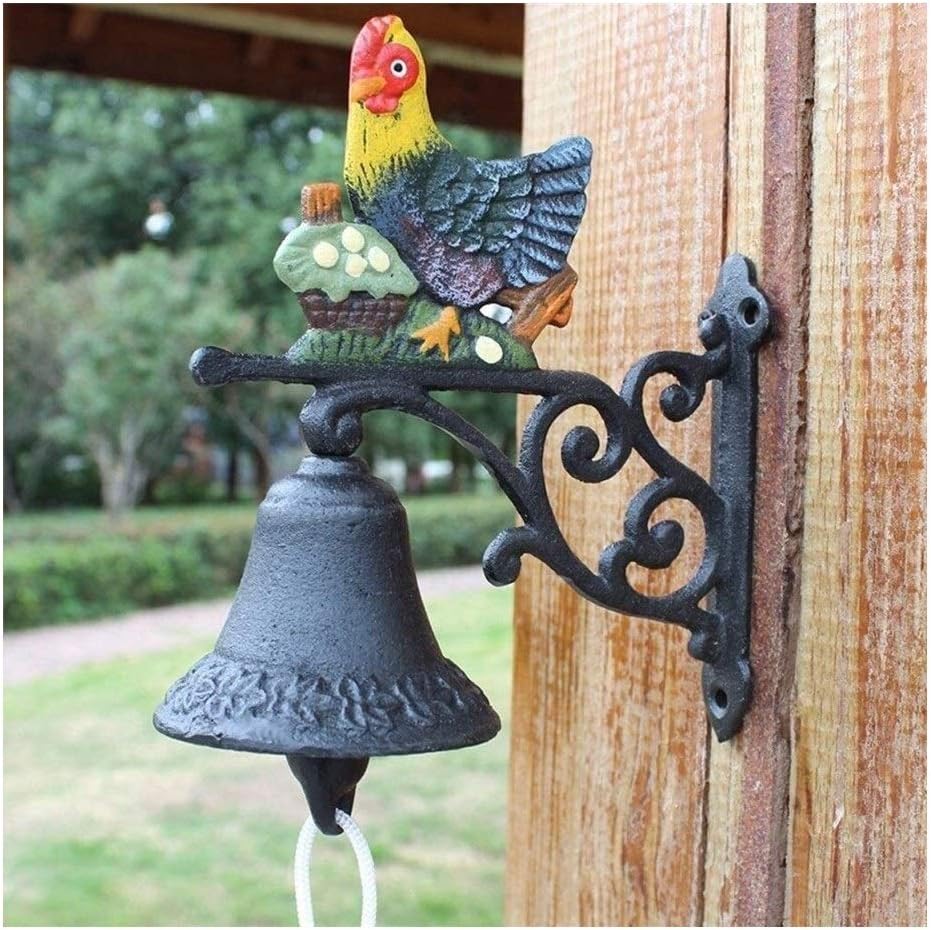 Cast Iron Doorbell, Cast Iron Dinner Bell Vintage Shopkeepers Door Bell Store Entry Door Chime Unique Design Home Decoration Wrought Iron Doorbell Garden Wall Decoration Doorbell Beautiful Wall Hangin