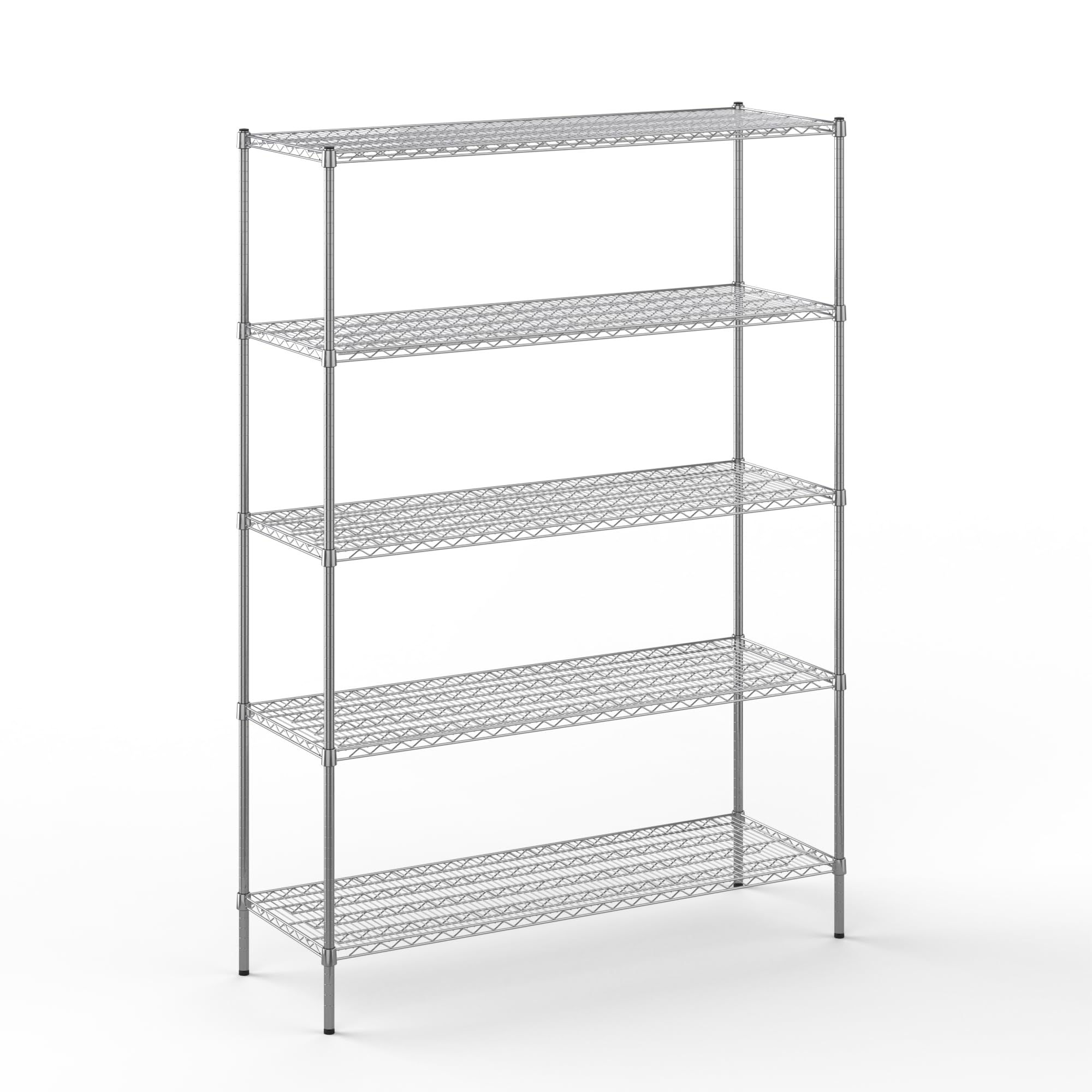 21" Deep x 60" Wide x 86" Height Wire Shelving Kit | 5-Tier | NSF Commercial Storage Rack Unit
