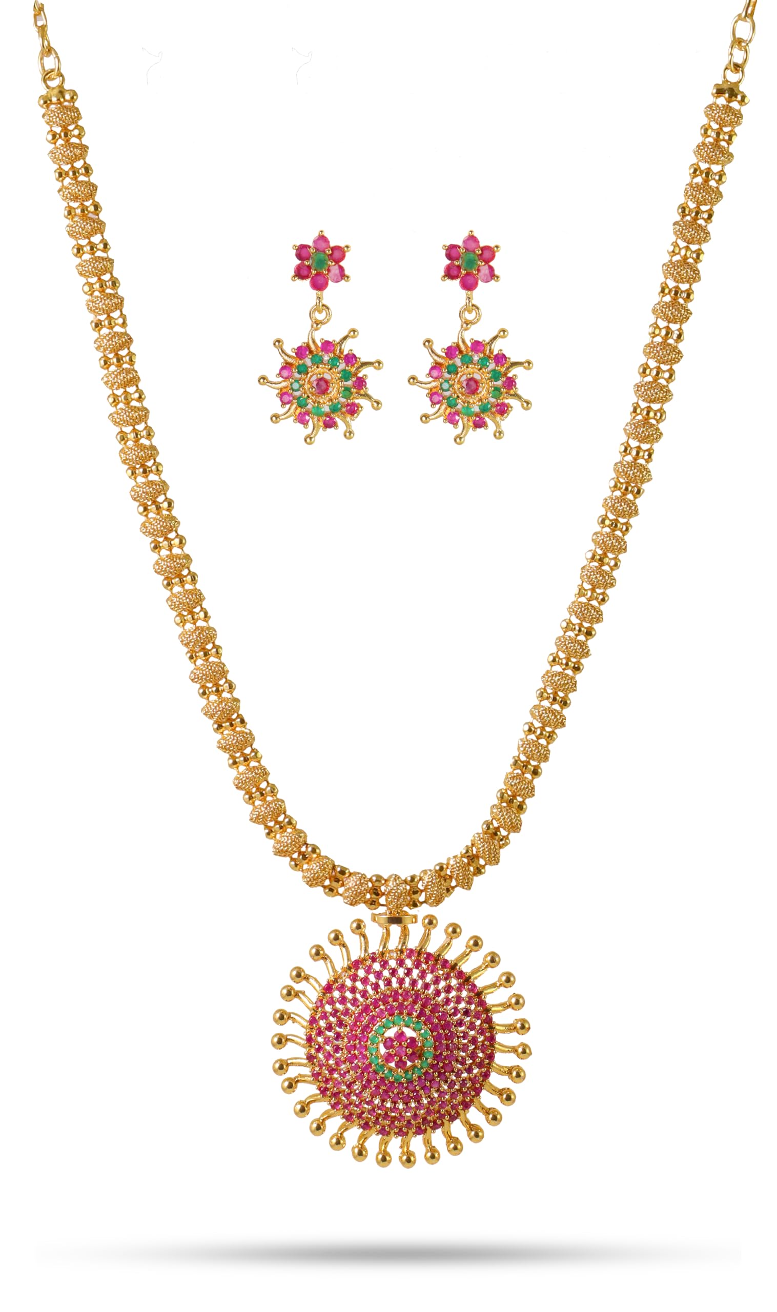 See full amazon price history chart for CUTE GOLD One Gram Micro Gold Plated & Copper Traditional Designer Jewellery Stone Necklace for Women and Girls (NEC-8026) CUTE GOLD One Gram Micro Gold Plated & Copper Traditional Designer Jewellery Stone Necklace for Women and Girls (NEC-8026) (B0CS6841BJ) Amazon Price History, Amazon Price Tracker