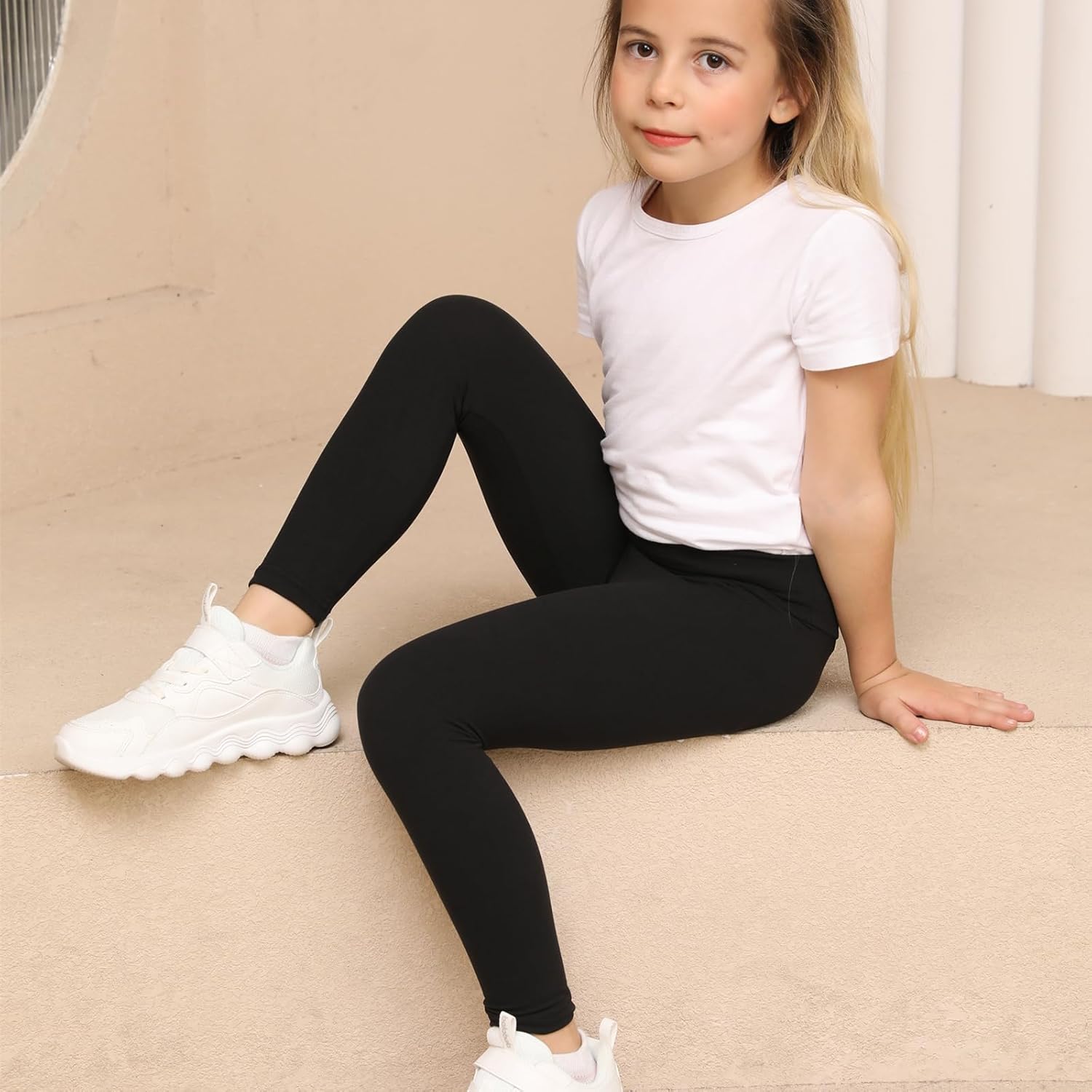 Girls Prints Leggings High Waist Tie Dye Toddlers' Fashion Leggings Size 4-11Y,Stretchy Tight Pants, Multipacks - Image 3