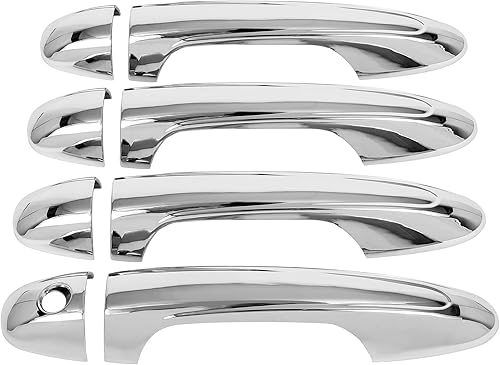 Cubiertas exteriores para manijas de puerta compatibles con Toyota RAV4 2013-2018, 2016-2021 para Toyota Tacoma, 4 piezas, accesorios para manijas