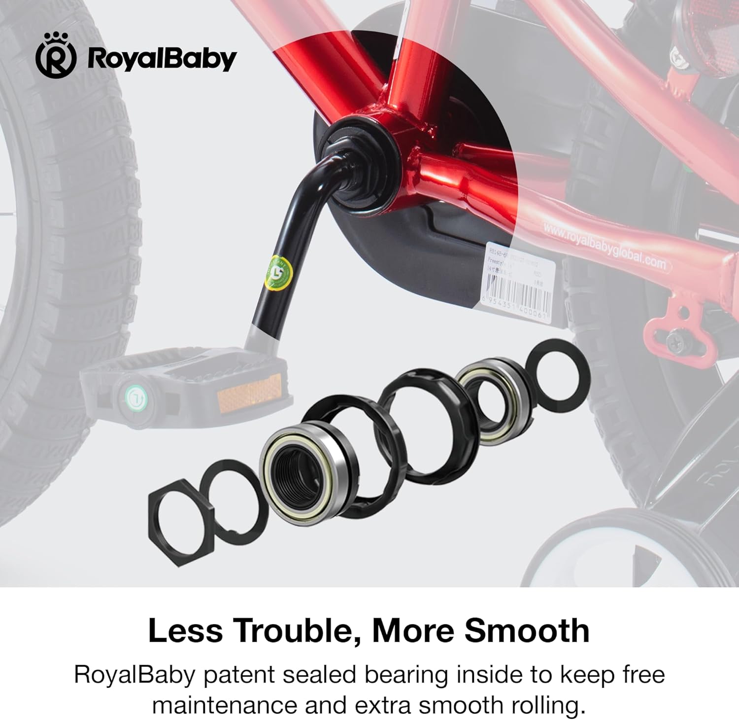 RoyalBaby Kids Bike Freestyle Classic & EZ Balance Pedal Switchable Bicycle, 12 14 16 18 Inch, 3-10 Years Toddler to Big Kids