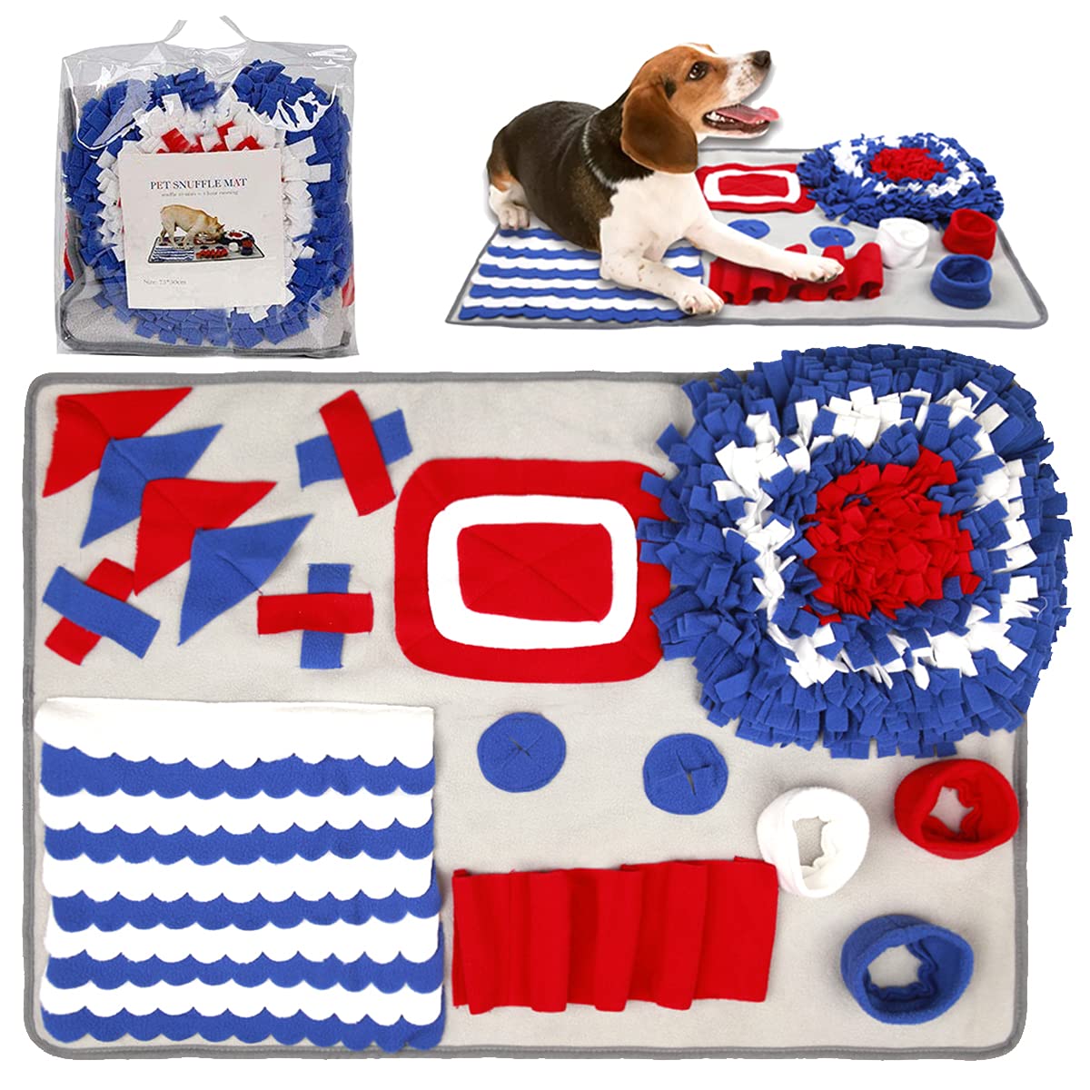 Amazon.co.jp: ペットおもちゃ 訓練毛布 猫 犬 ノーズワークマット