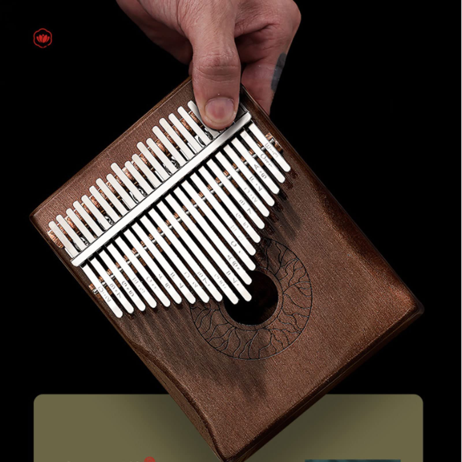 Suono Squisito Strumento Musicale Portatile per Pianoforte a 21 Tasti, Strumento Musicale a percussione per Principianti per Adulti, Regalo di Compleanno di Natale Facile da Giocare
