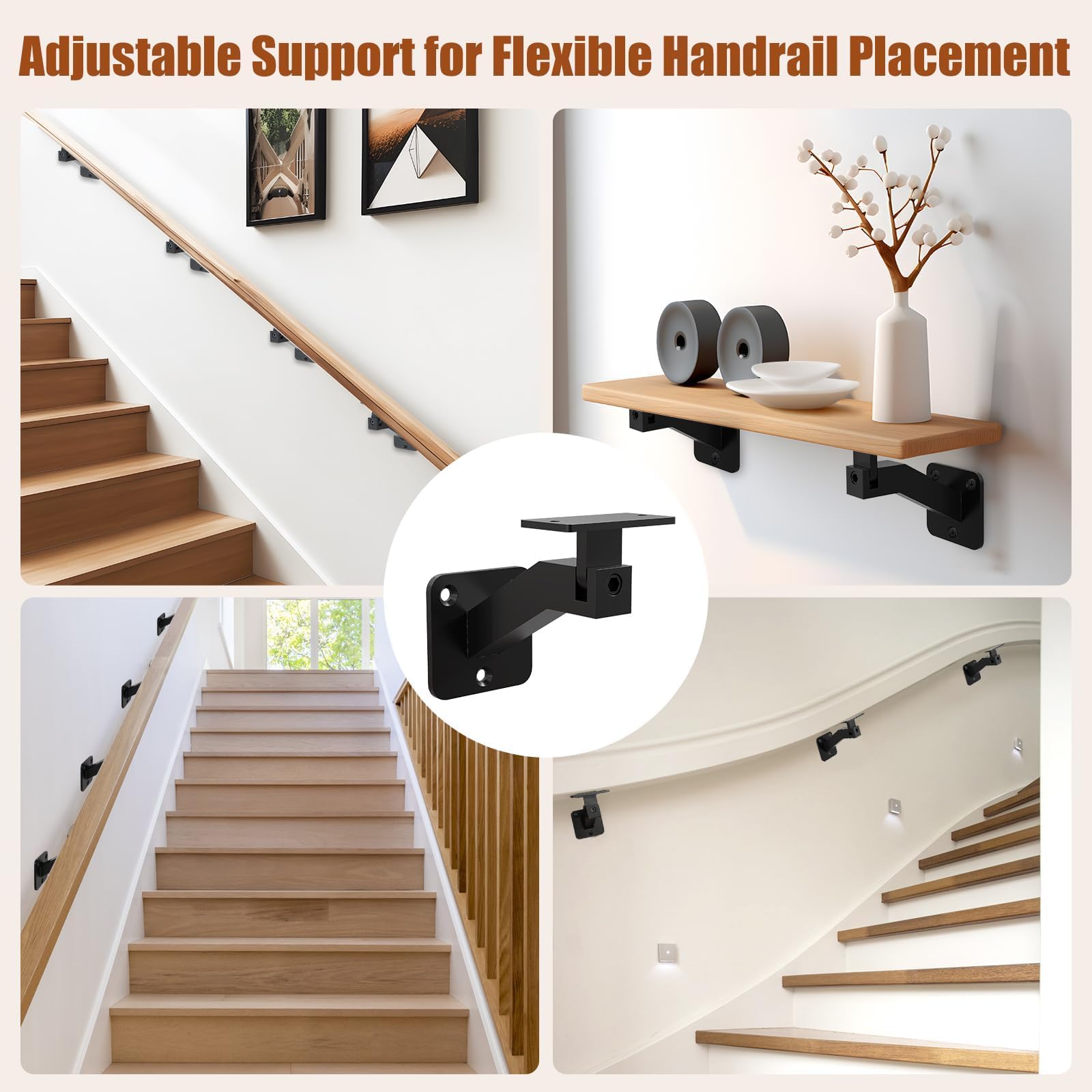 Heavy Duty Railing Hardware Adjustable Handrail Brackets - Heavy Duty ...