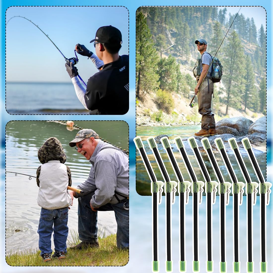 20 pezzi accessori per la pesca, braccio antigroviglio, braccio antigroviglio per la pesca, braccio antigroviglio per la pesca, leggero, durevole, riutilizzabile, adatto per la pesca