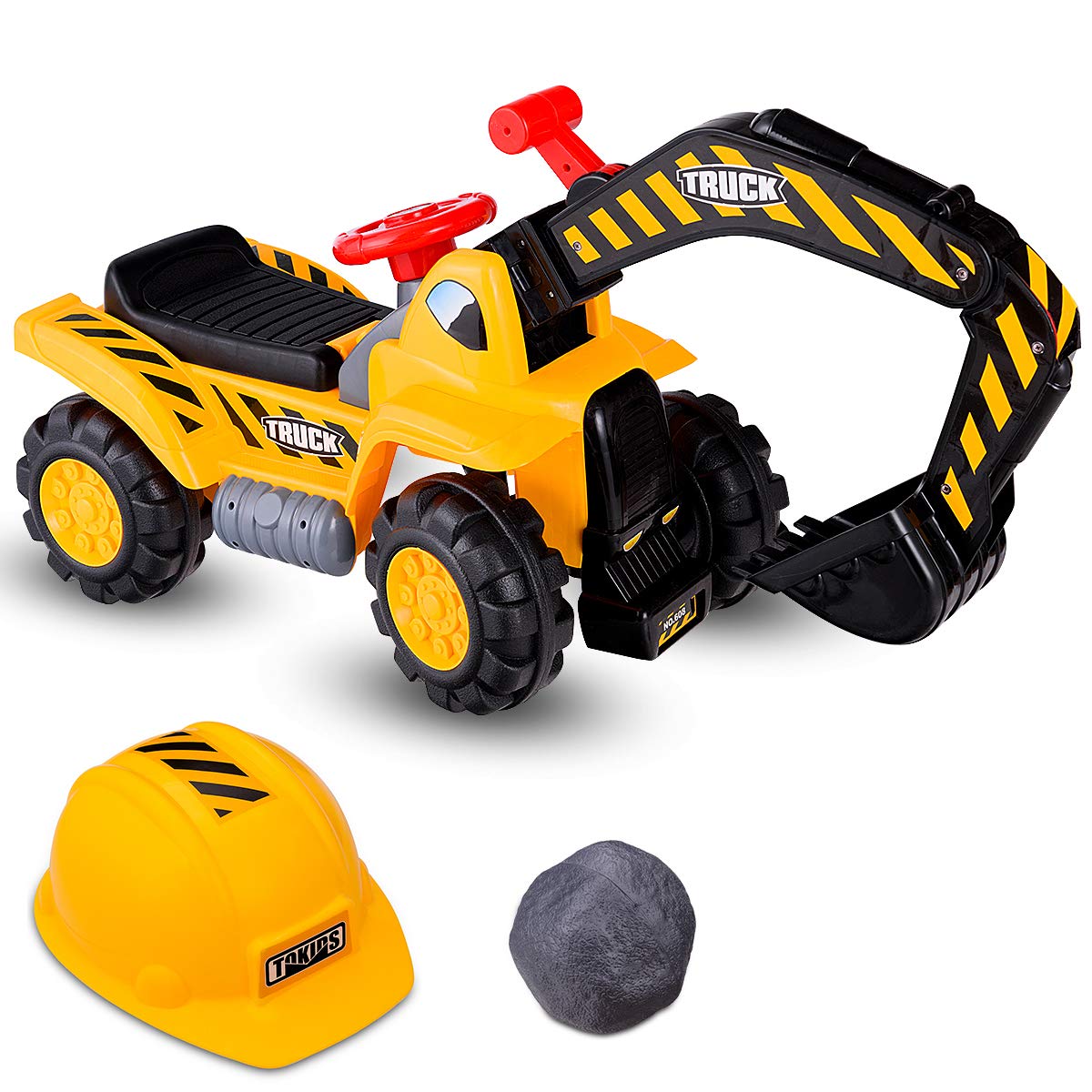 Buy Costzon Kids Ride On Construction Excavator, Outdoor Digger Scooper