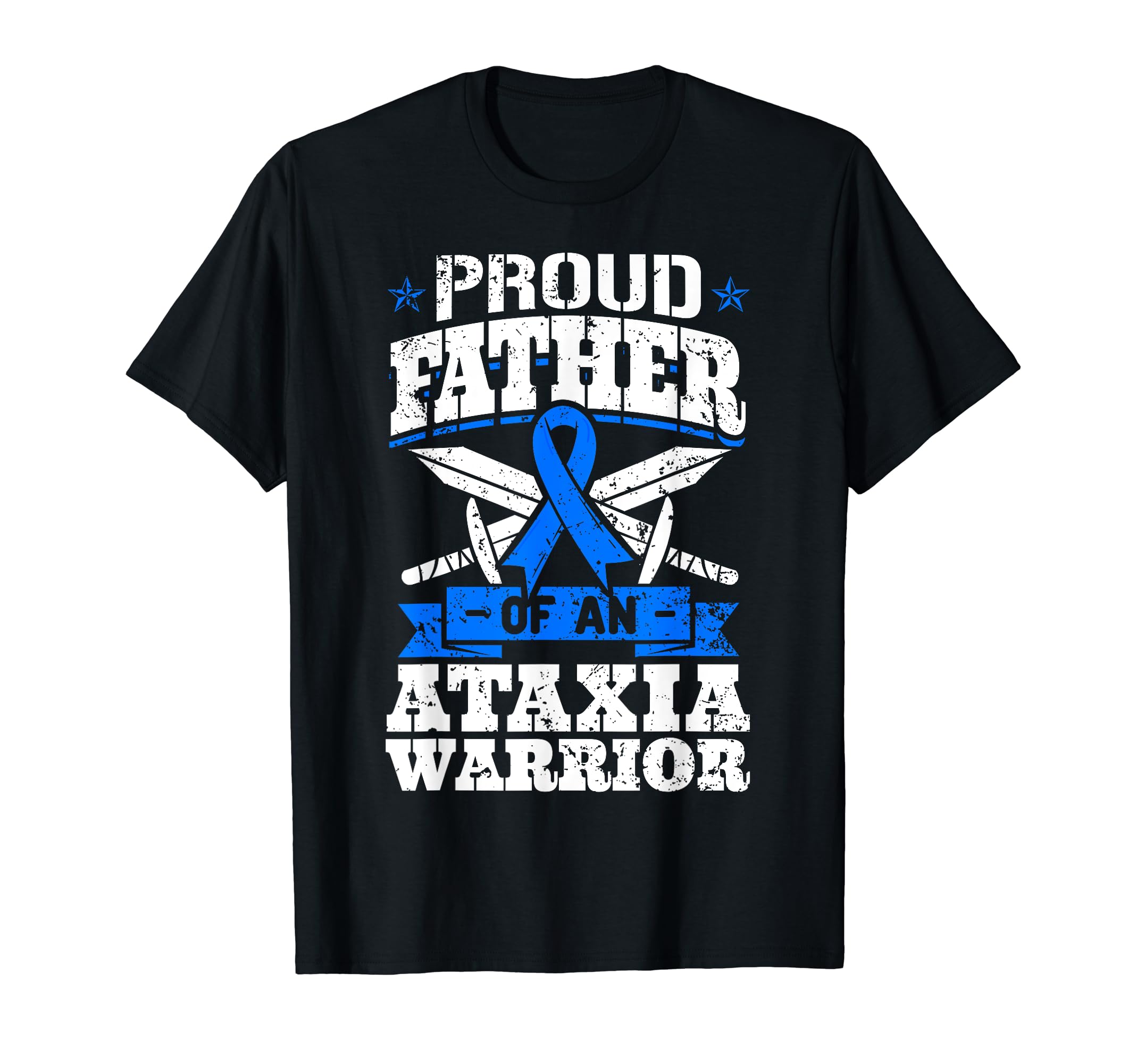 Proud Father Of An Ataxia Warrior Awareness Ribbon Dystaxia T-Shirt
