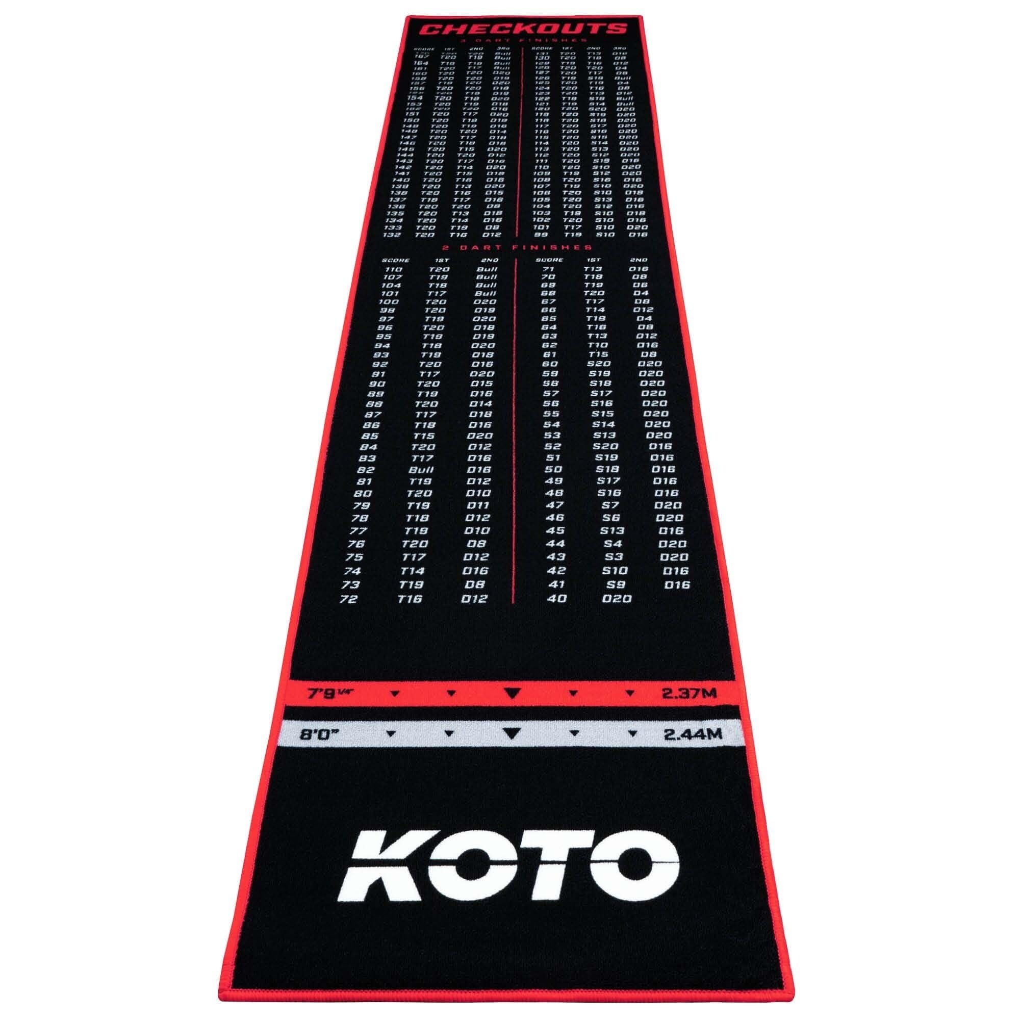 Mata do Darta KOTO Dywan Checkout Czerwony 285 x 60cm