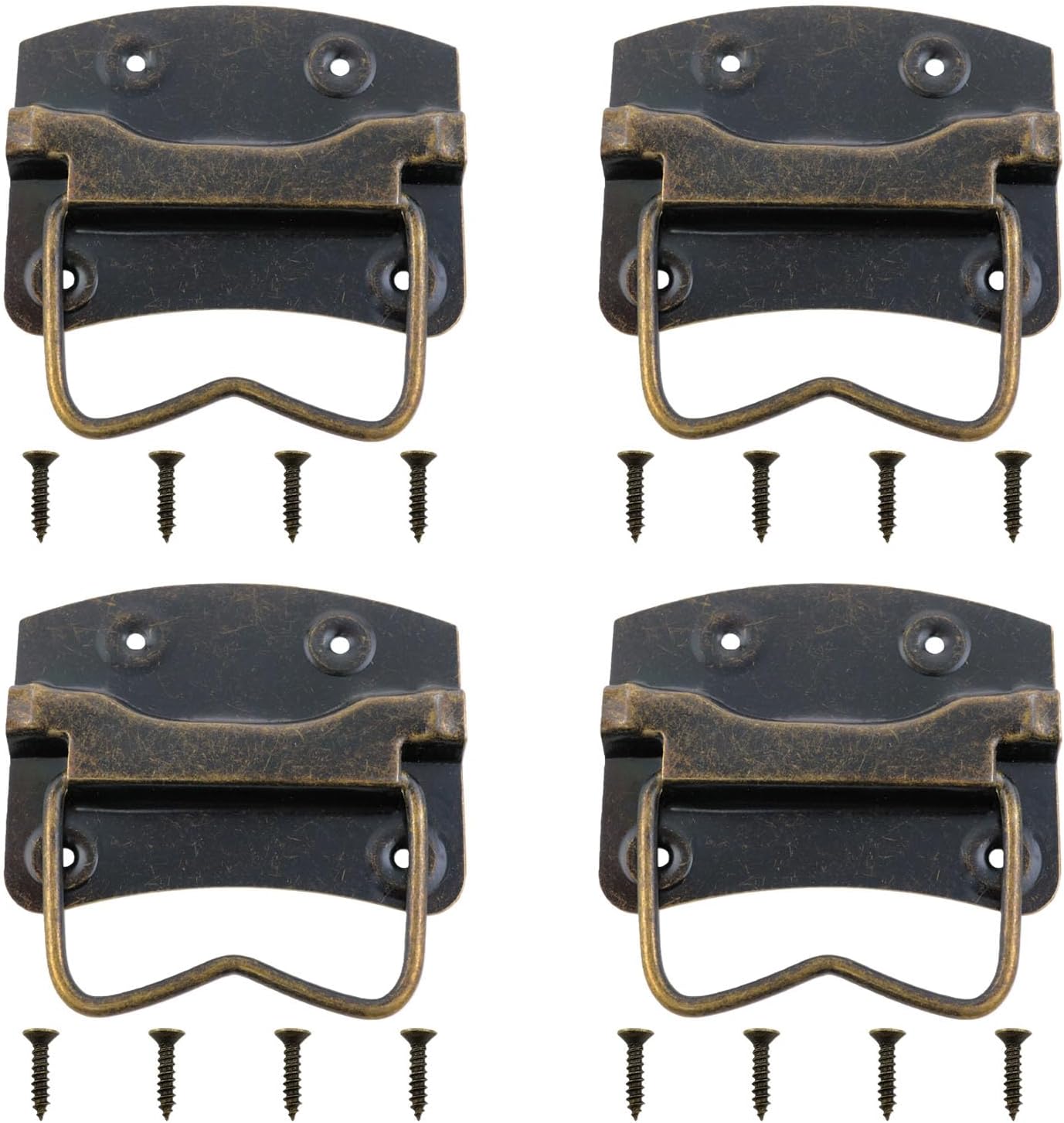 4pcs Retro Style Drawer Handle Bronze Metal Handle Suitable for Home toolboxes suitcases cabinets and Jewelry Boxes