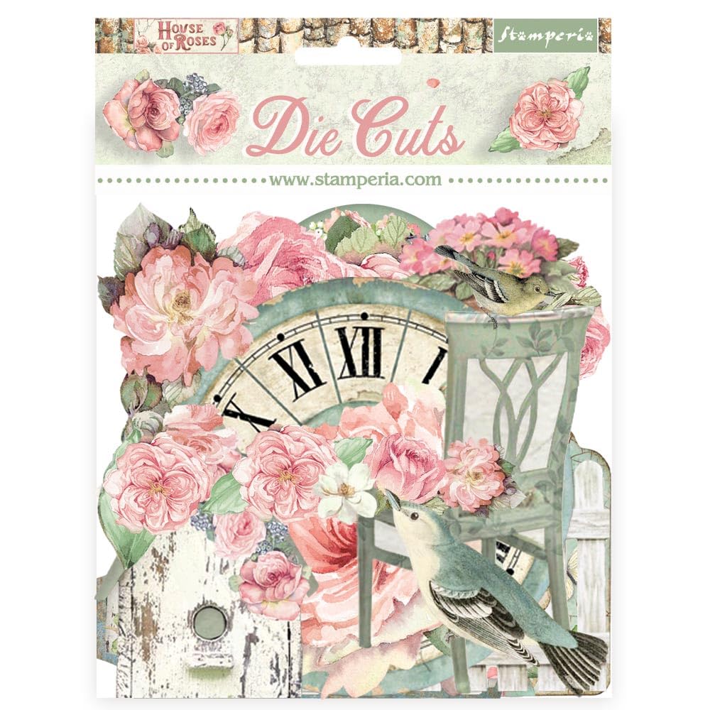 Stamperia DFLDC114 Die Cuts, Assorted, 17.3 x 17.3 x 0.3 cm
